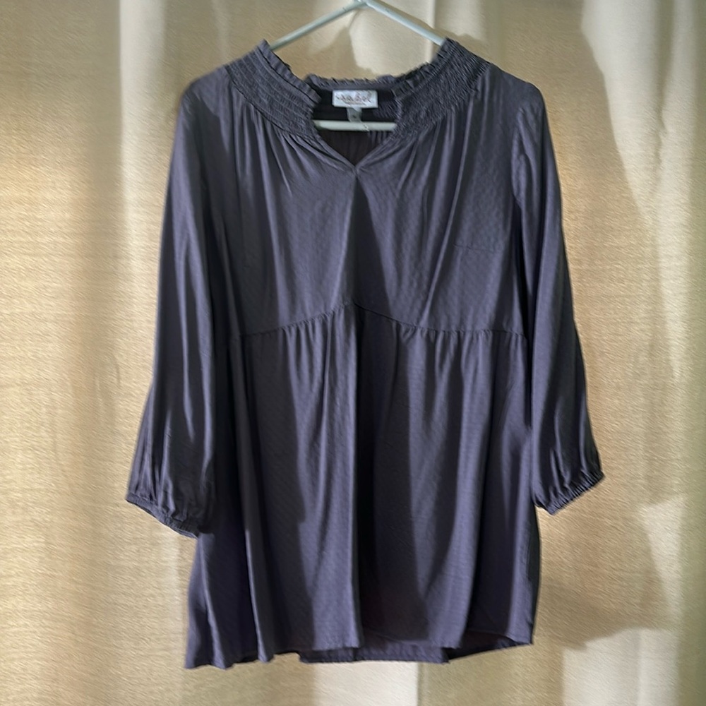 Purple maternity shirt